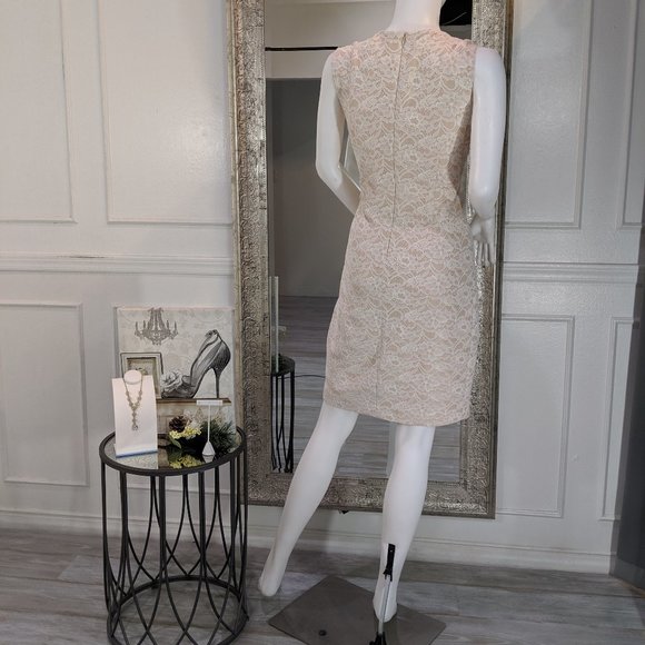 Cream Ivory Formal Cocktail Dress - Picture 2 of 2